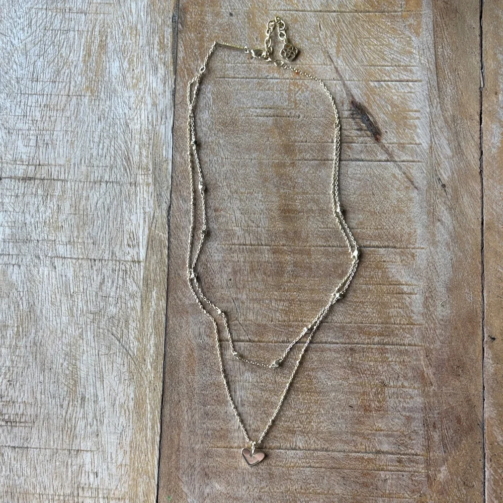 New Kendra Scott Ari Heart Multi Strand Necklace - Picture 6 of 6